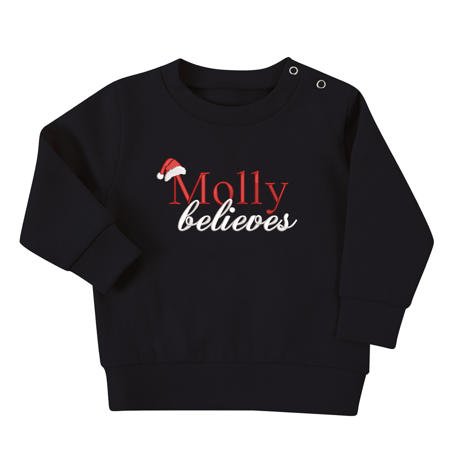 Personalised Children's Christmas Jumper- Name Believes Sweatshirt - Children's Christmas Sweatshirt - Personalised Xmas Sweatshirt -