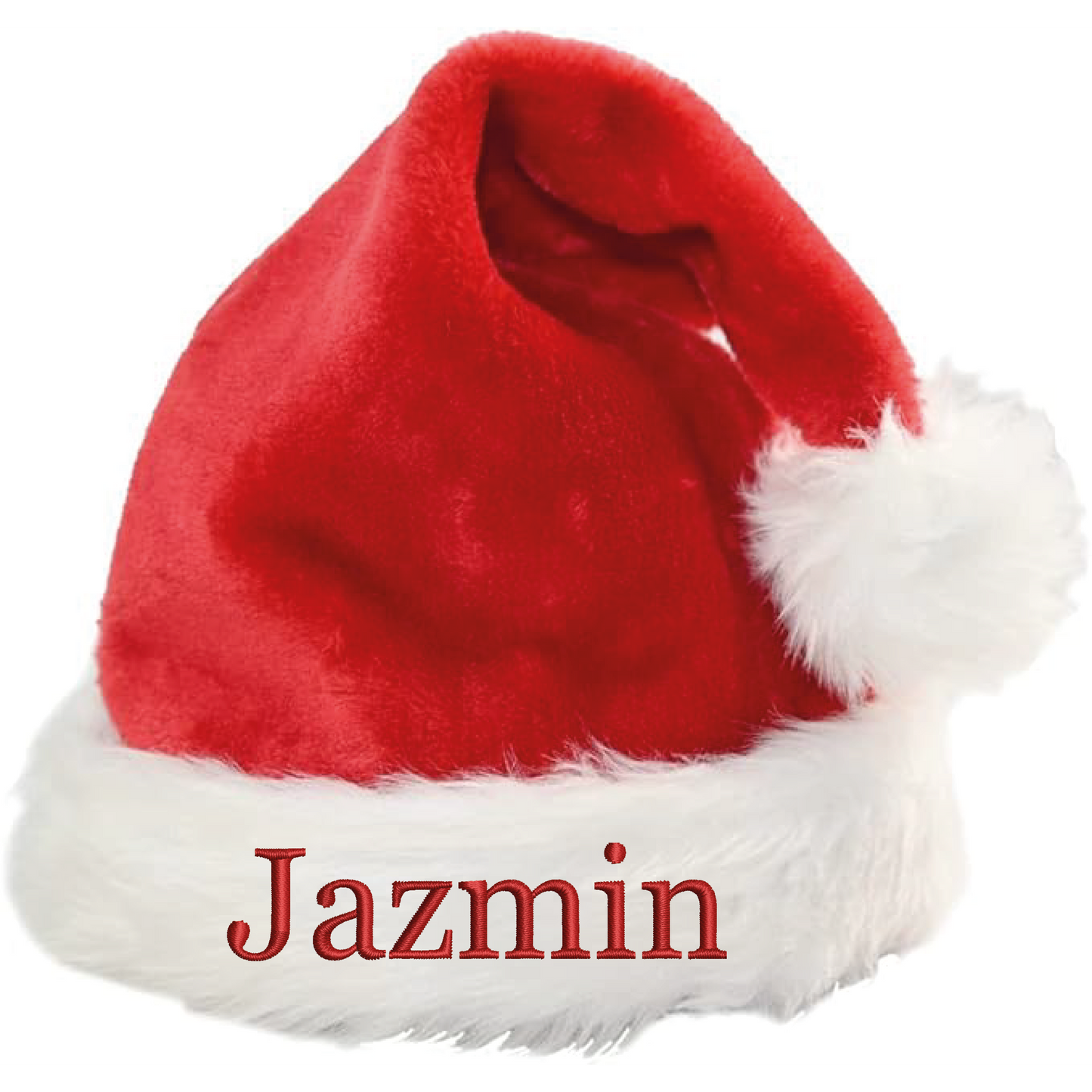 Personalised Embroidered Santa Hat Red