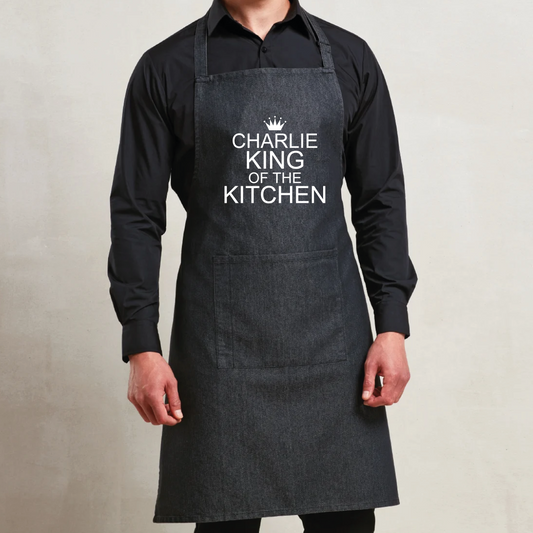 Embroidered King of the kitchen Adult Apron