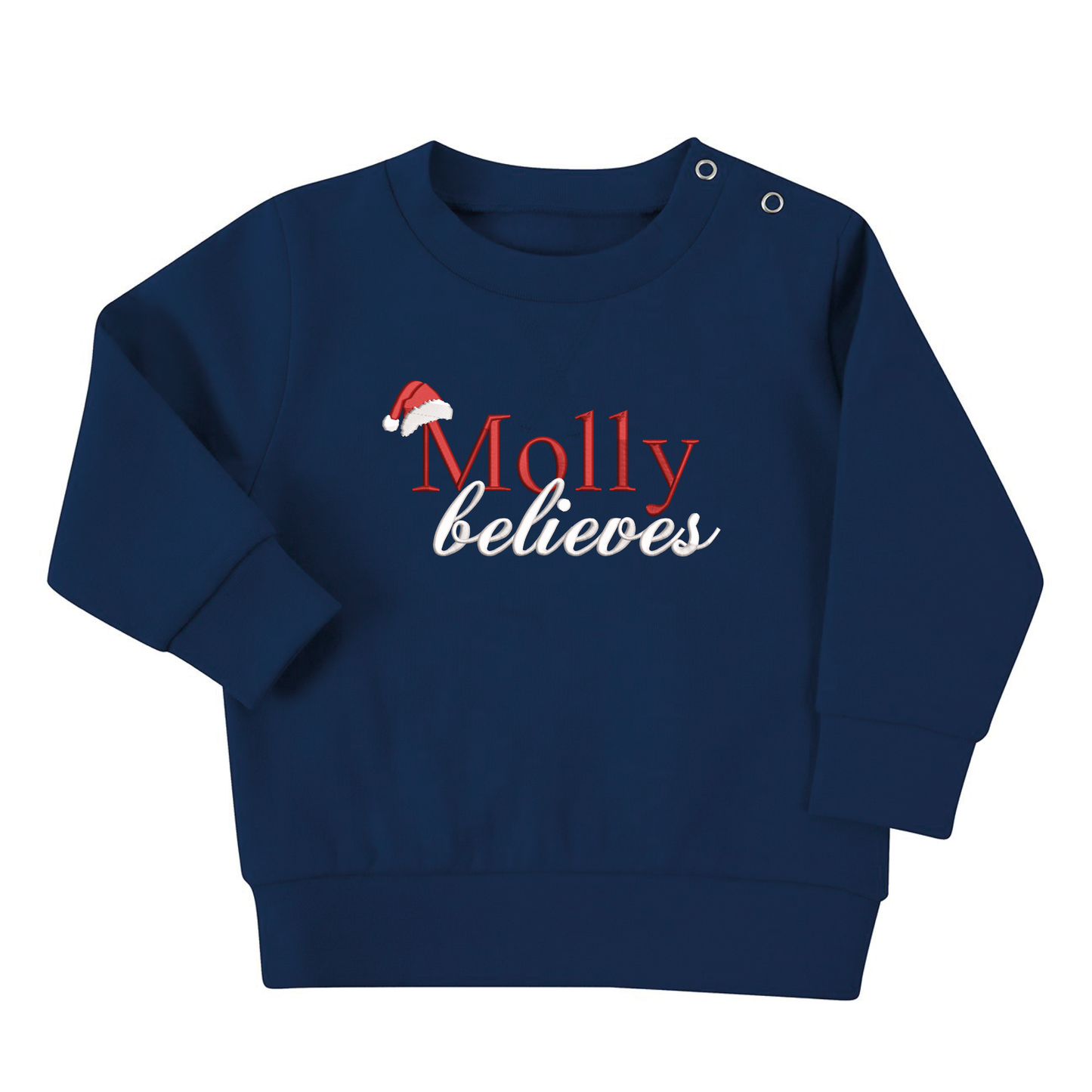 Personalised Children's Christmas Jumper- Name Believes Sweatshirt - Children's Christmas Sweatshirt - Personalised Xmas Sweatshirt -