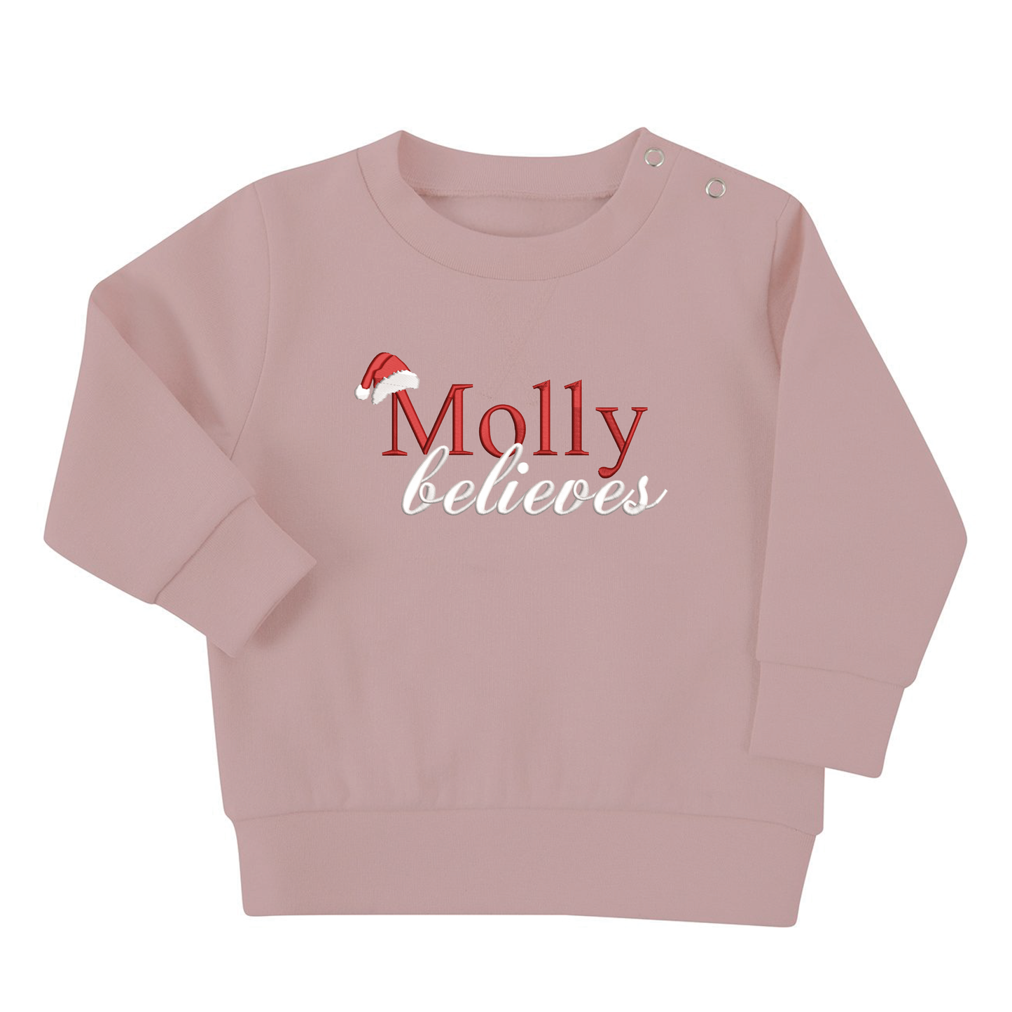 Personalised Children's Christmas Jumper- Name Believes Sweatshirt - Children's Christmas Sweatshirt - Personalised Xmas Sweatshirt -