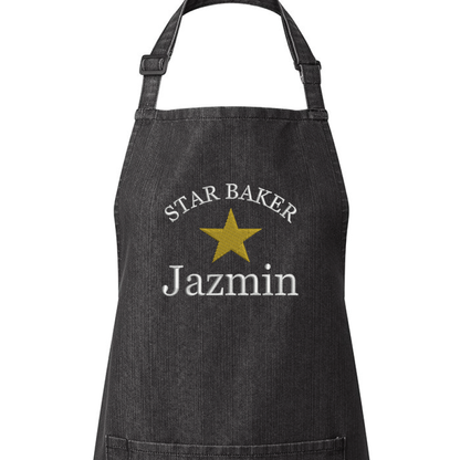 Embroidered Star Baker Adult Apron