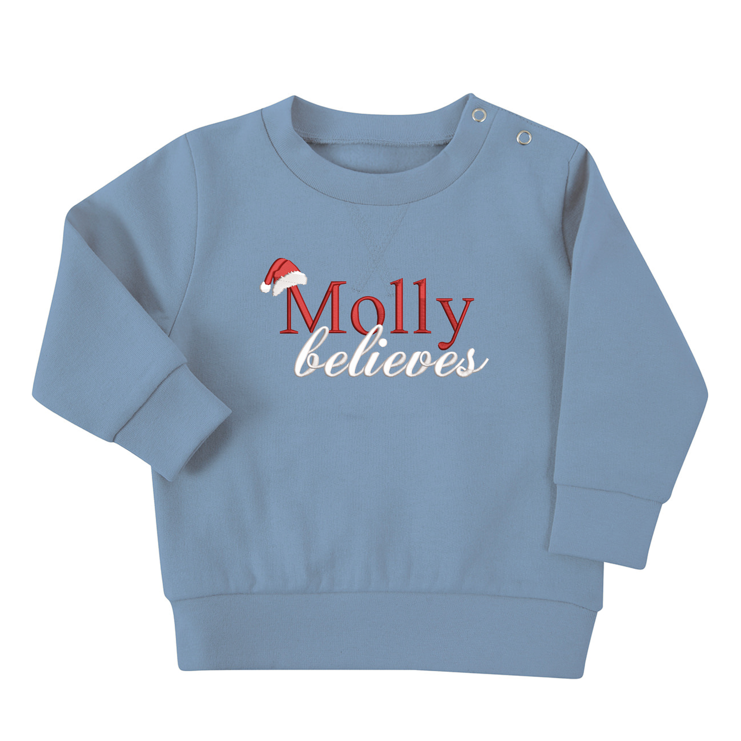 Personalised Children's Christmas Jumper- Name Believes Sweatshirt - Children's Christmas Sweatshirt - Personalised Xmas Sweatshirt -